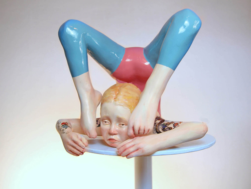 rubber girl, 2010, aluminum, 45x45x45cm